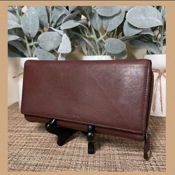 ❤️SOLD❤️Vintage Coach Mahogany Bedford Combo Wallet Checkbook 6996 - Picture 7 of 10